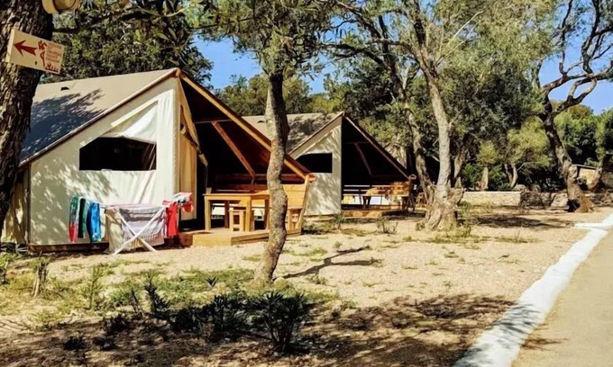 Bonifacio Casa | Campo Di Liccia Campsite *** - Bungalow de lona de 3 habitaciones para 4 personas