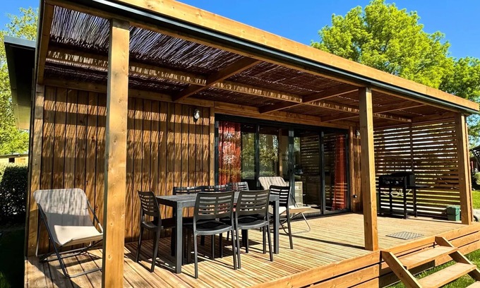 Brissac-Quince Chalet De Esquí | Camping de l'Etang Sites and Landscapes **** - Chalet Premium Confluence 3ch - TV - LV - NEW 2024 ! 6 persons