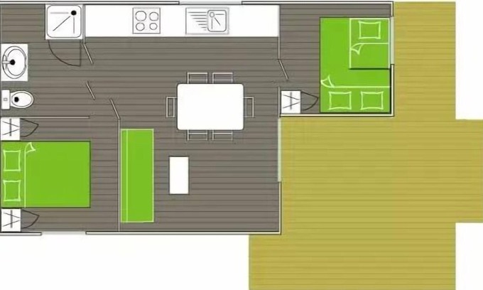 Villecroze Chalet De Esquí | Camping Flower Les Cadenières**** - Comfort Chalet 3 Rooms 5/7 People Air Conditioned