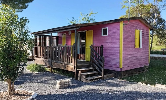 Massillargues-Attuech Chalet De Esquí | Camping l'Olivier *** - Chalet Eco 2 bedrooms 4 people