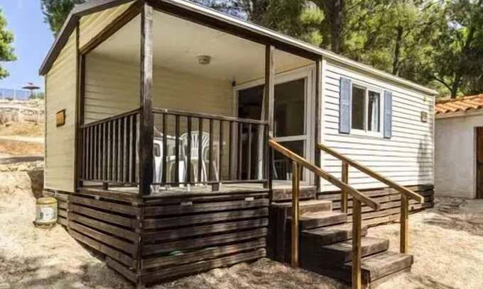 Salses-le-Chateau Casa | Camping Le Bois De Pins ** - Mobilhome para 6 personas