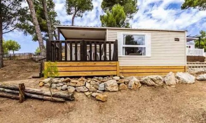 Salses-le-Chateau Casa | Camping Le Bois De Pins ** - Mobilhome para 6 personas