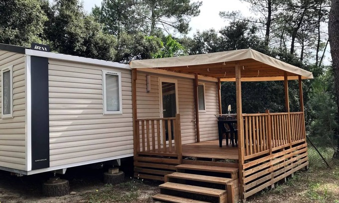 Bollene Casa | Camping La Simioune *** - Casa móvil con aire acondicionado 3 habitaciones 4 personas