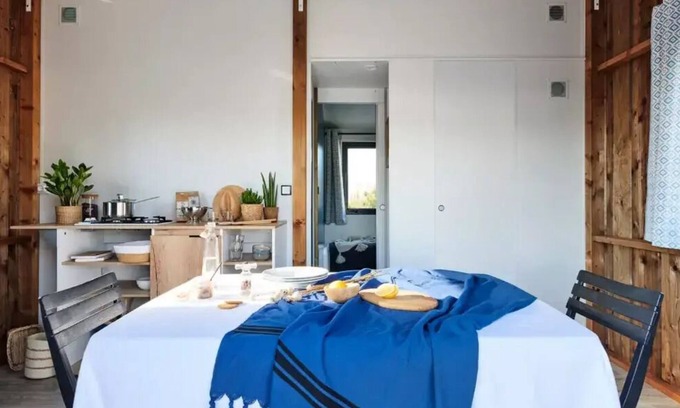 Quettehou Casa | Camping Le Rivage **** - Bungalow Tit home 3 habitaciones 4 personas sin baño