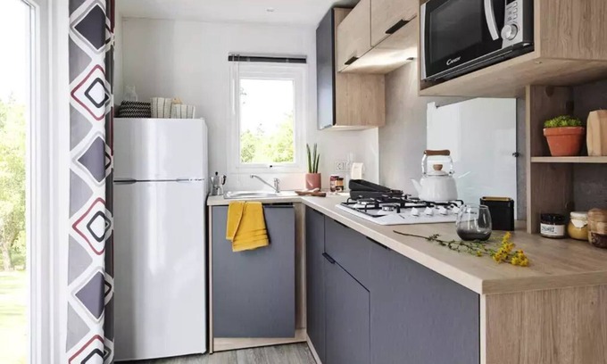 Quettehou Casa | Camping Le Rivage **** - Comfort Cottage 3 habitaciones 4 Personas no Terraza