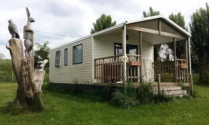 Le Grez Casa | Campsite Les Tournesols *** - Mobil home Panama 32m2 (23m2 +9m2 terrace) - 2 bedrooms 4 people