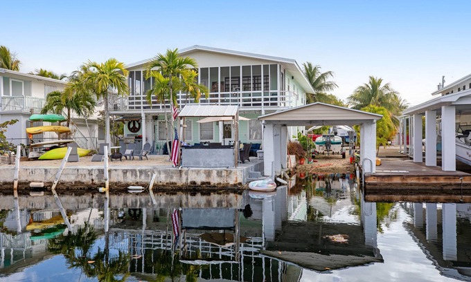 Little Torch Key Casa | Canal-front Keys escape with amazing view, boat access, firepit, gril, AC, & W/D