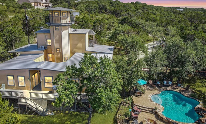 Fischer Casa | Canyon Lake Lighthouse | Unique Getaway with Private Pool and Hill Country Views