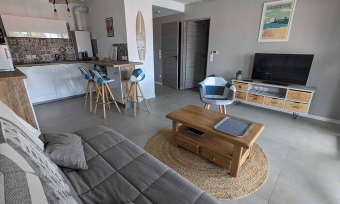 Capbreton Apartamento | Capbreton, next to the port, superb new apartment with large terrace