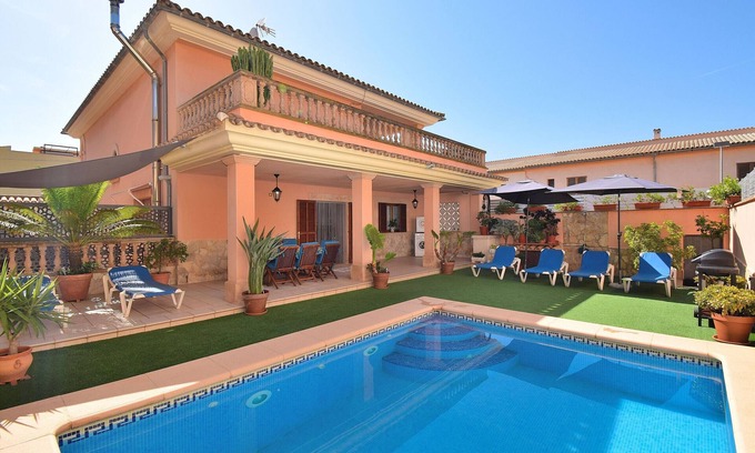 Muro Chalet De Esquí | Cas Barber 226 fantástica villa con piscina privada, terraza, barbacoa y WiFi