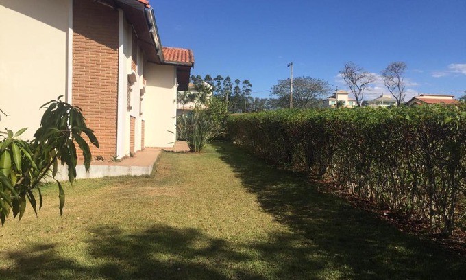 Quadra Casa | Casa aluguel temporada com piscina, 3 dormitórios e mezanino com sofá cama