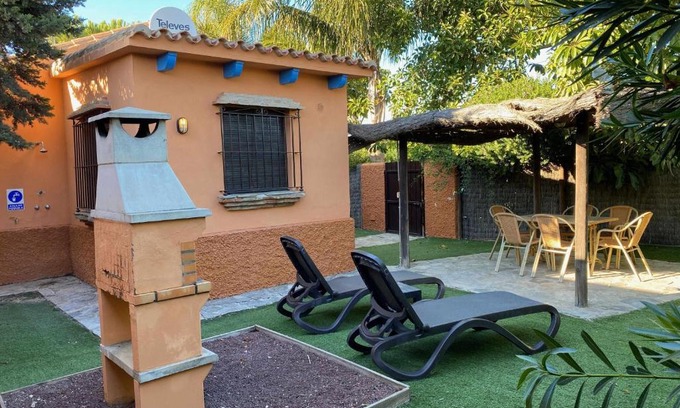 El Palmar Casa | Casa Bungalows con jardín privado y piscina compa