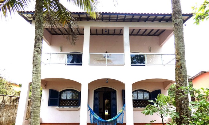Centro Casa | Casa c churrasq. e Wi-Fi, frente ao mar - Bertioga