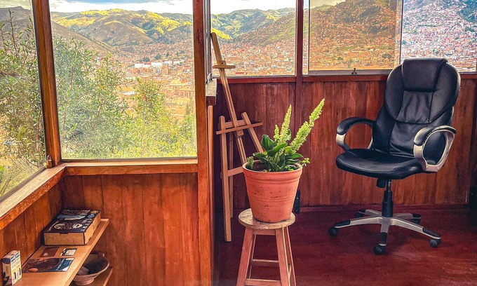 San Blas Cabaña | Casa cabaña con vista hermosa al centro historico