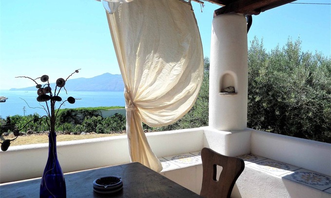 Santa Marina Salina Casa | Casa Cavalluccio Marino - sea view terrace