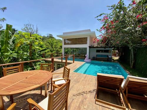 Morro de Sao Paulo Casa | Casa com Piscina, 3 Suites, sala de estar e cozinha completa