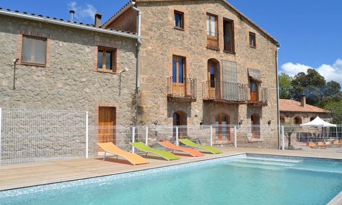 Casserres Casa | Casa Fabregás - GRAN casa de piedra caliza catalana con una espléndida vista sobre el valle