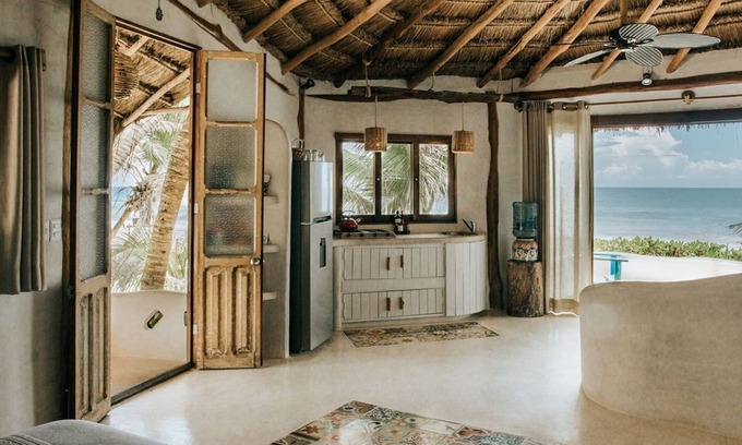 Zona Hotelera Casa | Casa Gaia Tulum - Private Vacation Home on Tulum beach with turquoise sea at your doorstep!