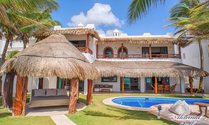 Akumal Villa | Casa Magica, Jade Bay Akumal, ¡Magnífica villa frente al mar!