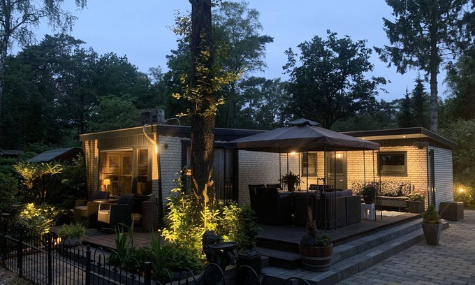 Bosgebied Hoenderloo Chalet De Esquí | Casa Marina, locatie op een Vuurwerkvrij vakantiepark.