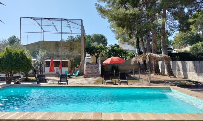Godelleta Casa | Casa Mas Montanas vakantiehuis met zwembad Max 10-12 pers Vlakbij Valencia