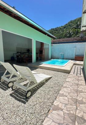 Pereque-Mirim Casa | Casa verde Ubatuba ao lado da praia da Enseada e Santa Rita