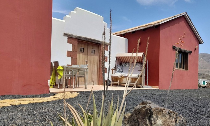 Pajara Chalet De Esquí | Villa Casagrande Sunset-Costa Calma Fuerteventura-Jacuzzi, Jardín, Vista Mar