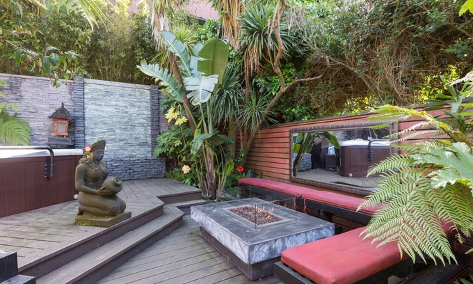 Eureka Valley Casa | Castro Bali Retreat with Hot Tub in Lush Garden/Zen & High-Tech