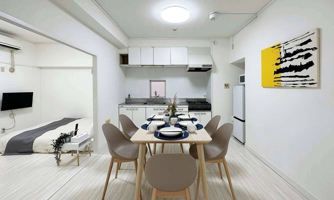 Hiroshima City Centre Apartamento | Dai3kuboi - 3 BR Near Peace Park for 9 ppl