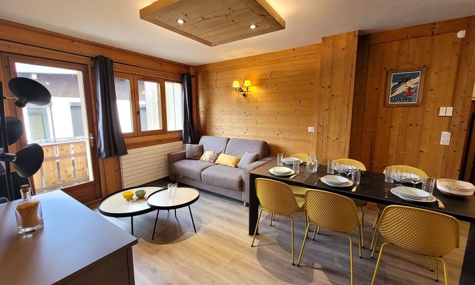 Les Gets Apartamento | Apartamento céntrico para 5/6 personas con balcón y acceso rápido a pistas