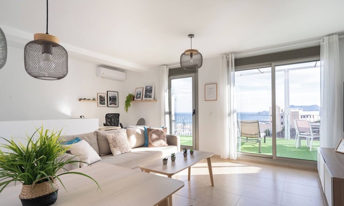 Carboneras Apartamento | Apartamento Cervantes en Carboneras con terraza y vistas al mar