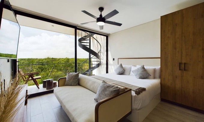 Tulum Apartamento | Stunning 1BR Penthouse w/ Jacuzzi & Breathtaking Tulum Jungle Views!
