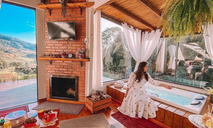 Rancho Queimado Chalet De Esquí | Chalé Caminho do Sol - 1 - com Jacuzzi e Lareira