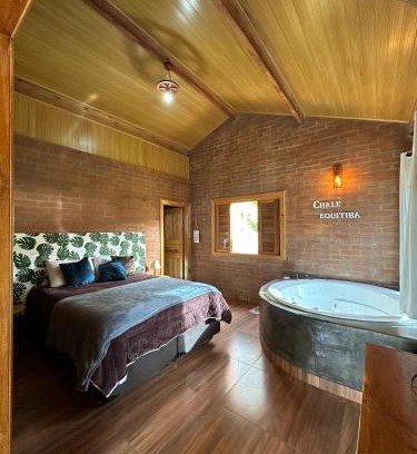 Sao Bento do Sapucai Chalet De Esquí | Chalé Jequitiba, hidro, lareira, natureza, Sul de Minas