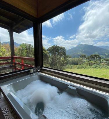 Urubici Chalet De Esquí | Chalés incríveis com banheira de hidromassagem e vista encantadora