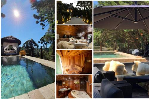 Campos do Jordao Villa | Chalét com jacuzzi sauna lareira e telao cinema