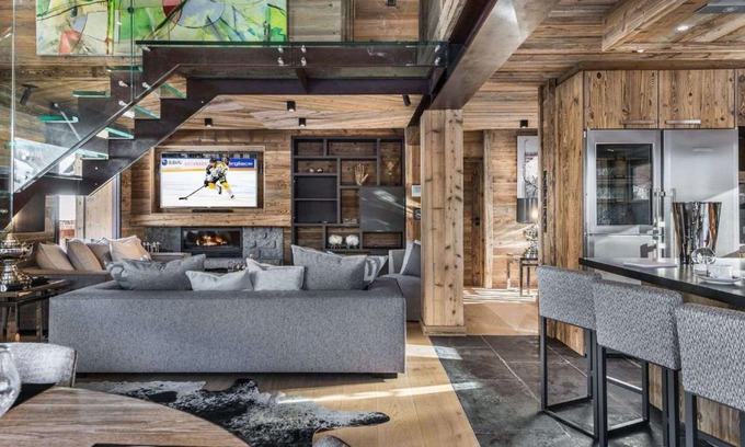 Megeve Chalet De Esquí | Chalet de luxe avec jacuzzi, salle cinéma et piscine au centre de Megève - FR-1-569-10