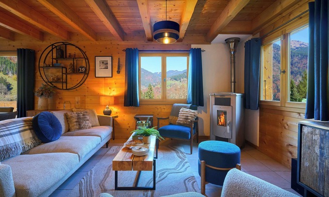 Saint-Jean-dʼAulps Chalet De Esquí | Chalet Roche de Pierre - enjoy mountain views and spa - OVO Network