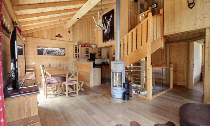 Saint-Jean-dʼAulps Chalet De Esquí | CHALET-SAUNA- 14 p - AT THE BOTTOM OF THE SLOPES - SAINT JEAN D'AULPS- PHOENIX- NEXT TO MORZINE
