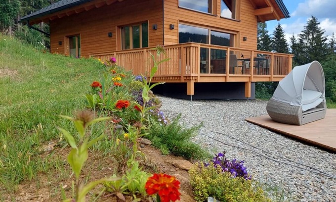 Hirschegg Chalet De Esquí | Chalet Sound of Nature - Pool and panorama sauna