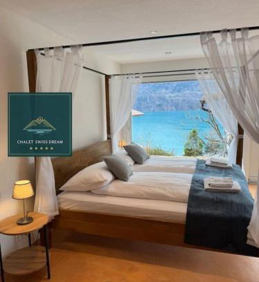Niederried bei Interlaken Chalet De Esquí | Chalet Swiss Dream - Luxury Lakeview Chalet with AC near Interlaken