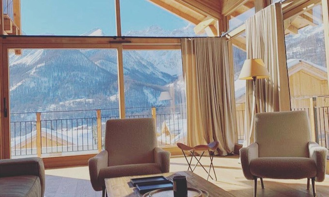 Monetier-les-Bains Chalet De Esquí | Chalet le Tabuc, Serre Chevalier espacioso, cálido y contemporáneo