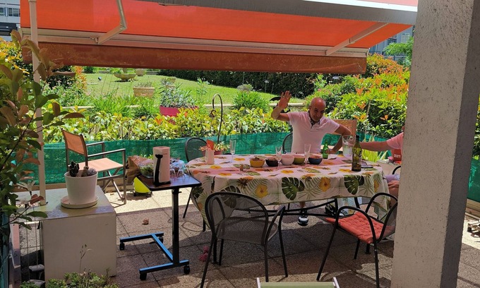 Saint-Martin Apartamento | Chambre Chez L'habitant, Terrasse sur Jardin Salle de Bain Indépendante Piscine