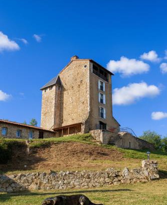Montegut Cama Y Desayuno | Chambre Rustique du Château Montegut Vue sur les Pyrénées