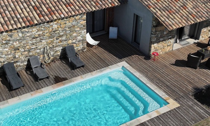 Barbaggio Casa | Villa de piedra de carácter, piscina privada