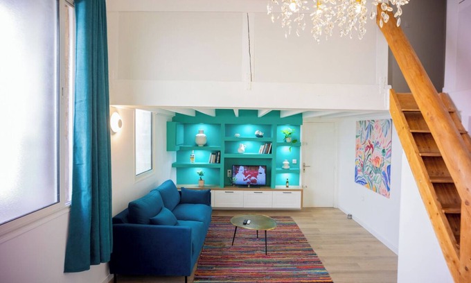 Gares Apartamento | Charmant Duplex Refait à Neuf - Centre Ville - Clim, Netflix, Wifi
