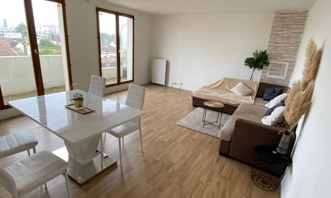 Argenteuil Apartamento | Charmant Duplex vue Tour Eiffel à 15 min de la Défense