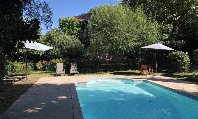 Benesse-Maremne Casa | Encanto 1760 construyeron la casa, piscina, ideal para familias, a corta distancia de la playa