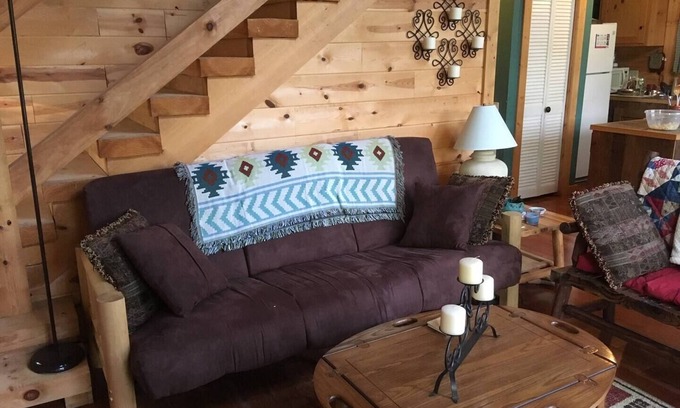 Dunlap Cabina | Charming 2-bedroom cabin with AC, WiFi on private lake in Dunlap, Tennessee