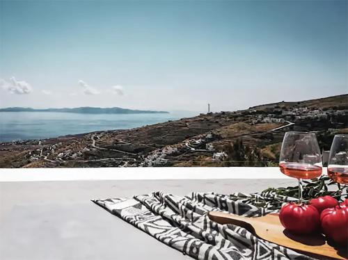 Tinos Apartamento | CHARMING 2BR Hilltop Serenity Suite, Lively Greek Village